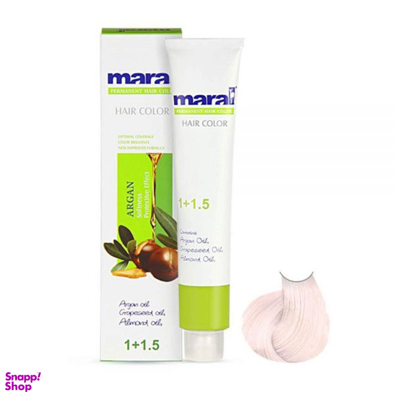 رنگ مو مارال (Maral) شماره 121 حجم 100 میلی لیتر رنگ بلوند دودی روشن