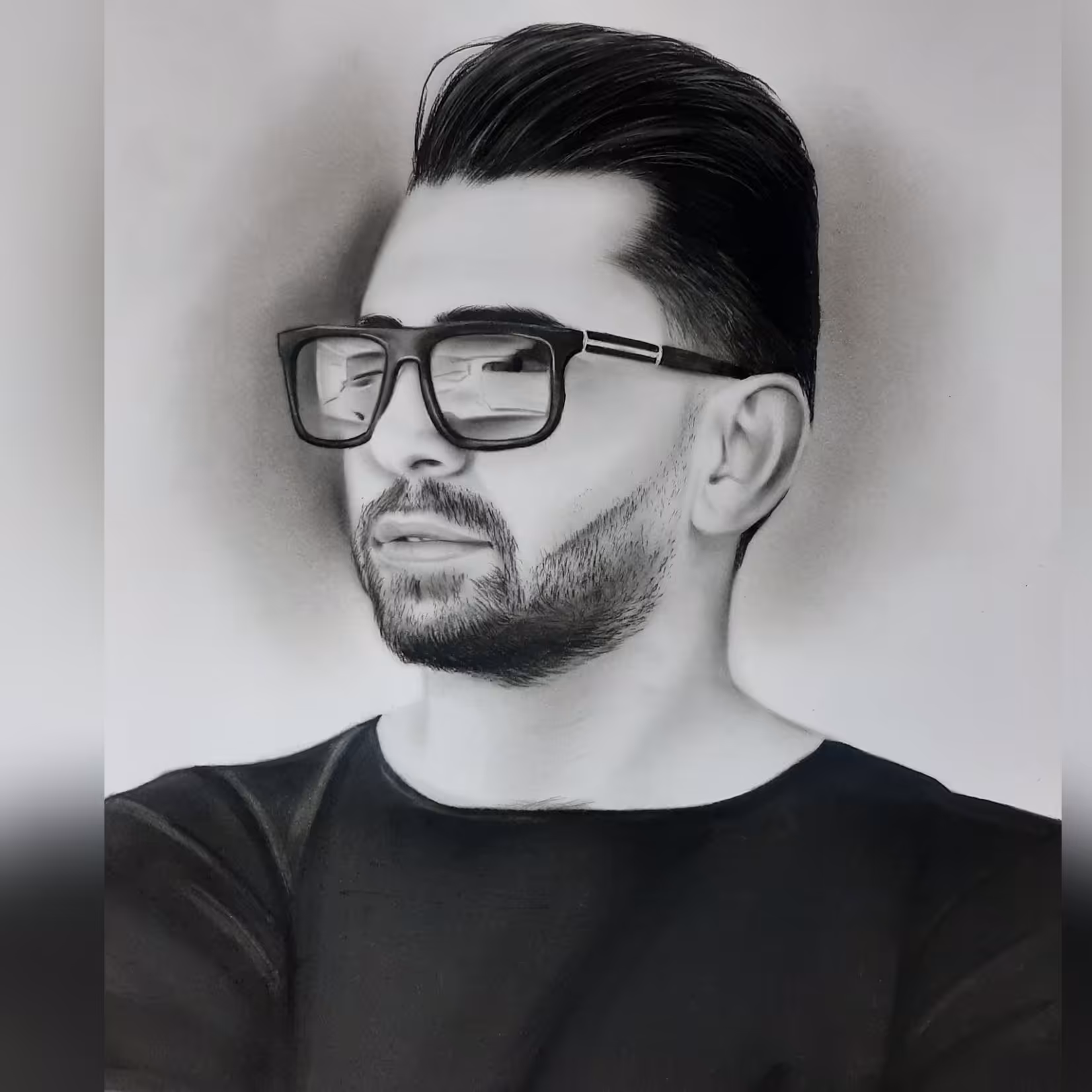 پرتره سیاه قلم رئال