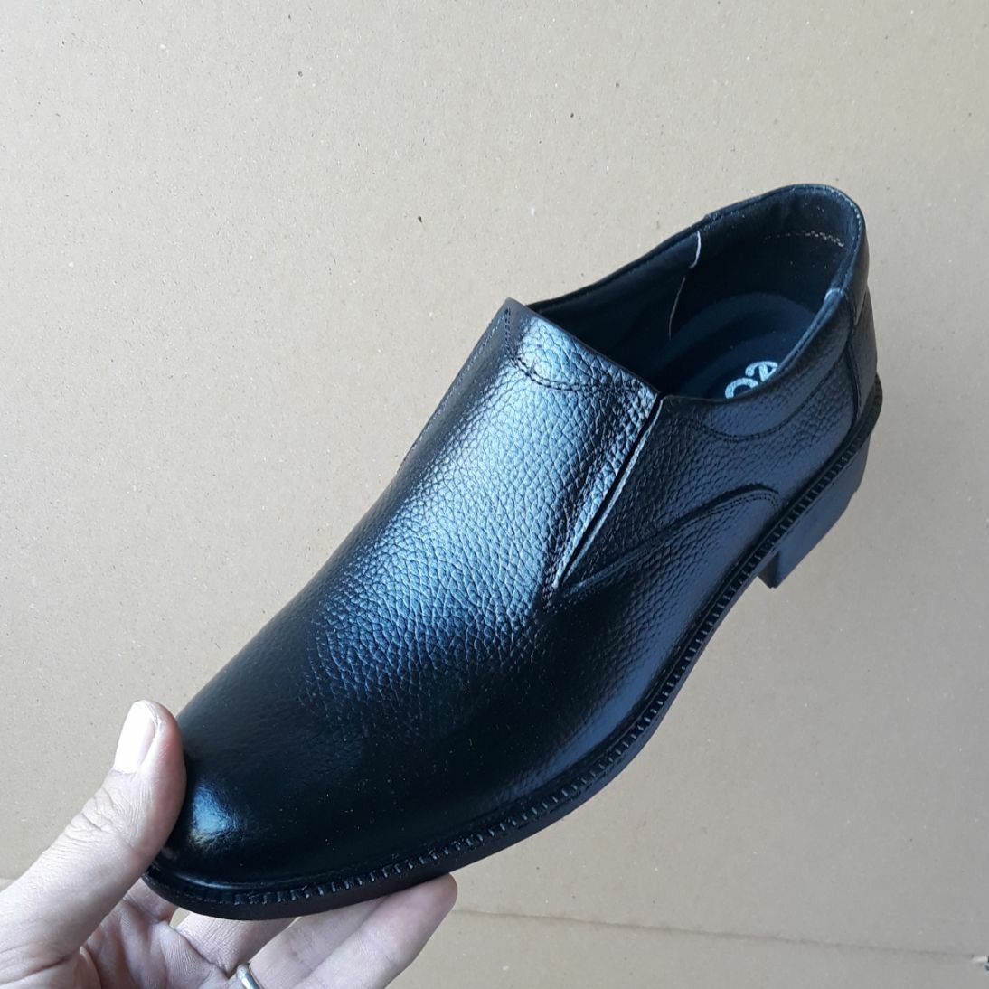 کفش چرم طبیعی پاشنه 3 سانت مشگی سایز 41