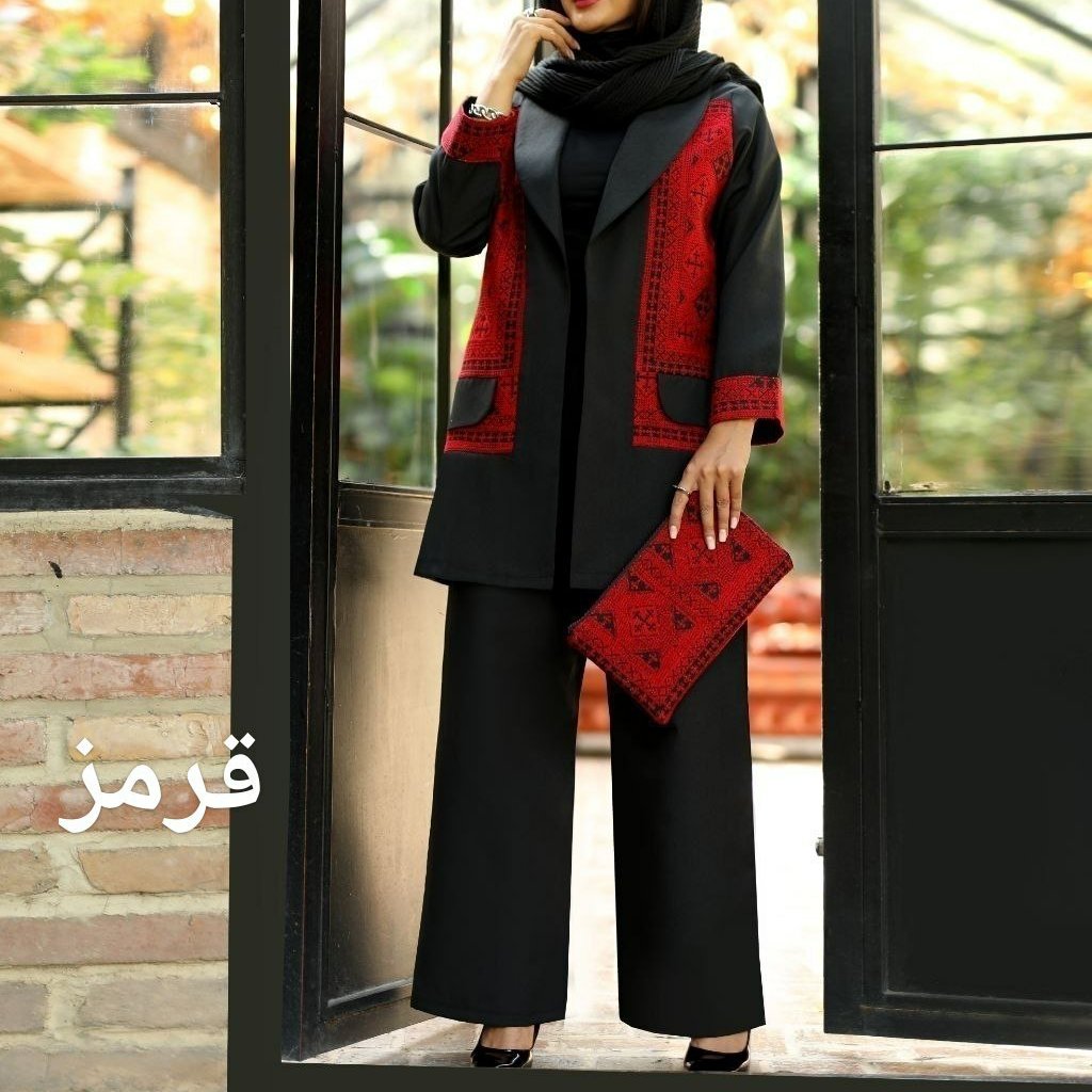 ست مجلسی یه تیکه مانتو شلوار کیف 