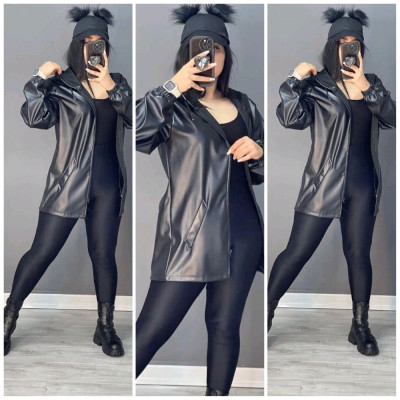 مانتو اسپرت زنانه چرم مدل پرنسس