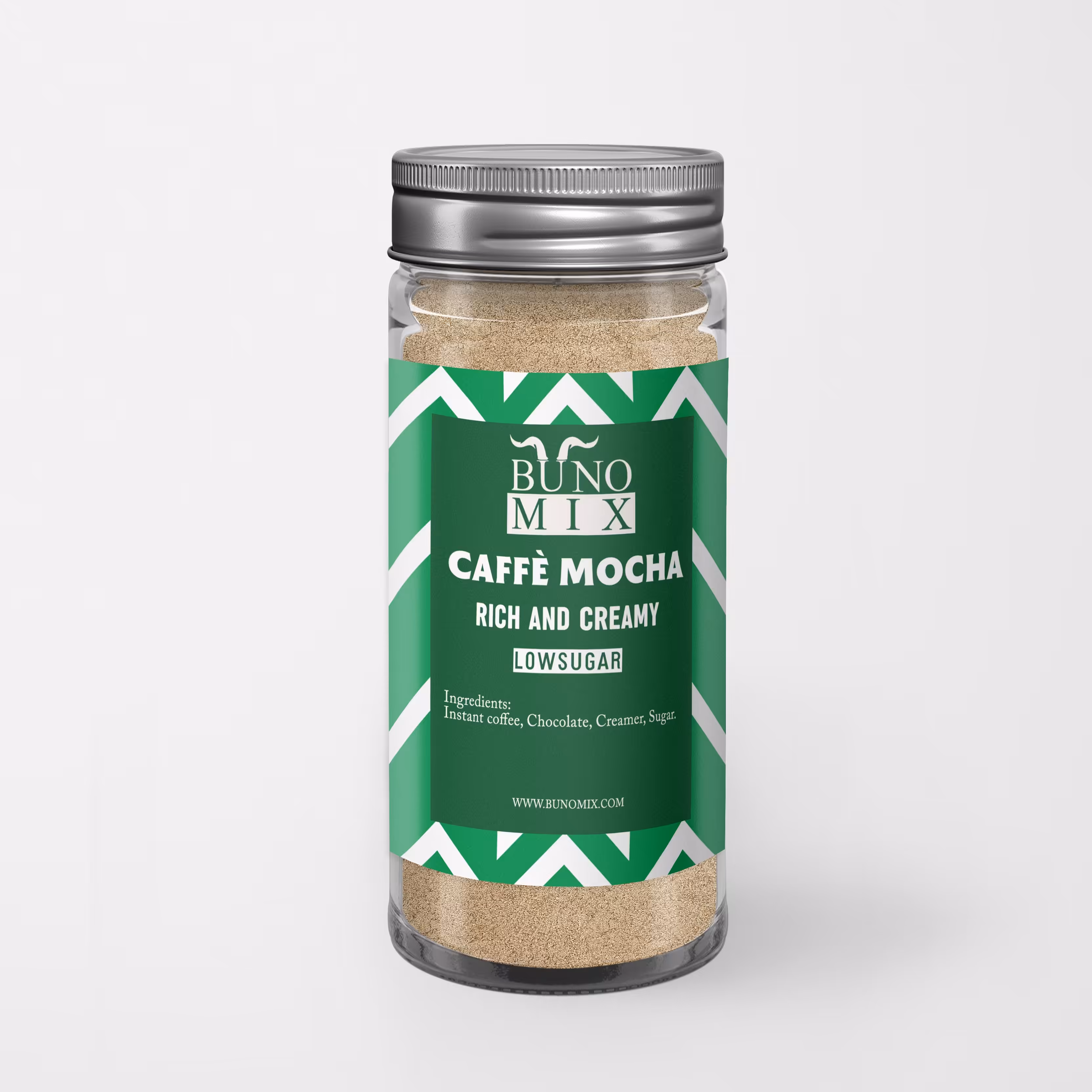 موکا بزرگ کم شکر-  با پودرکاکائو هلندی و کریمر لهستانی