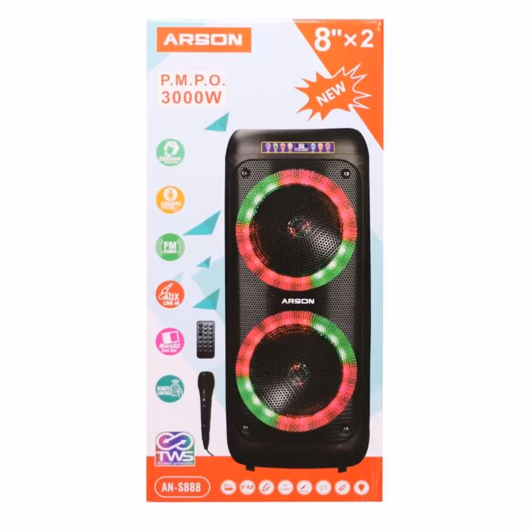 اسپیکر بلوتوثی قابل حمل آرسون مدل S-888

با 6 ماه گارانتی 