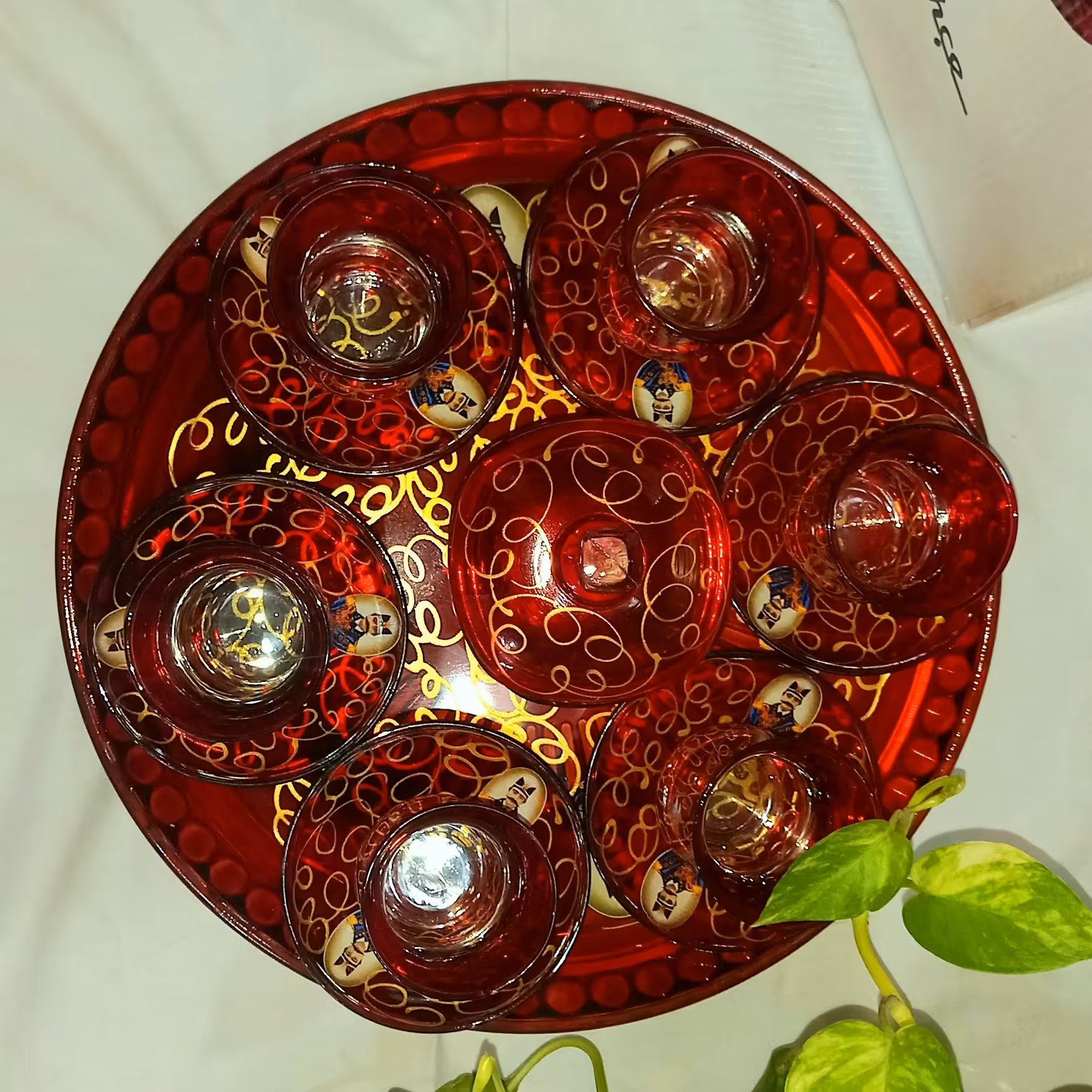 سرویس چای خوری شاه عباسی 15 پارچه مارک پاشا باغچه 