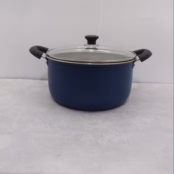 قابلمه گرانیتی سایز 26 گل سرخ سرمه ای با ارسال رایگان