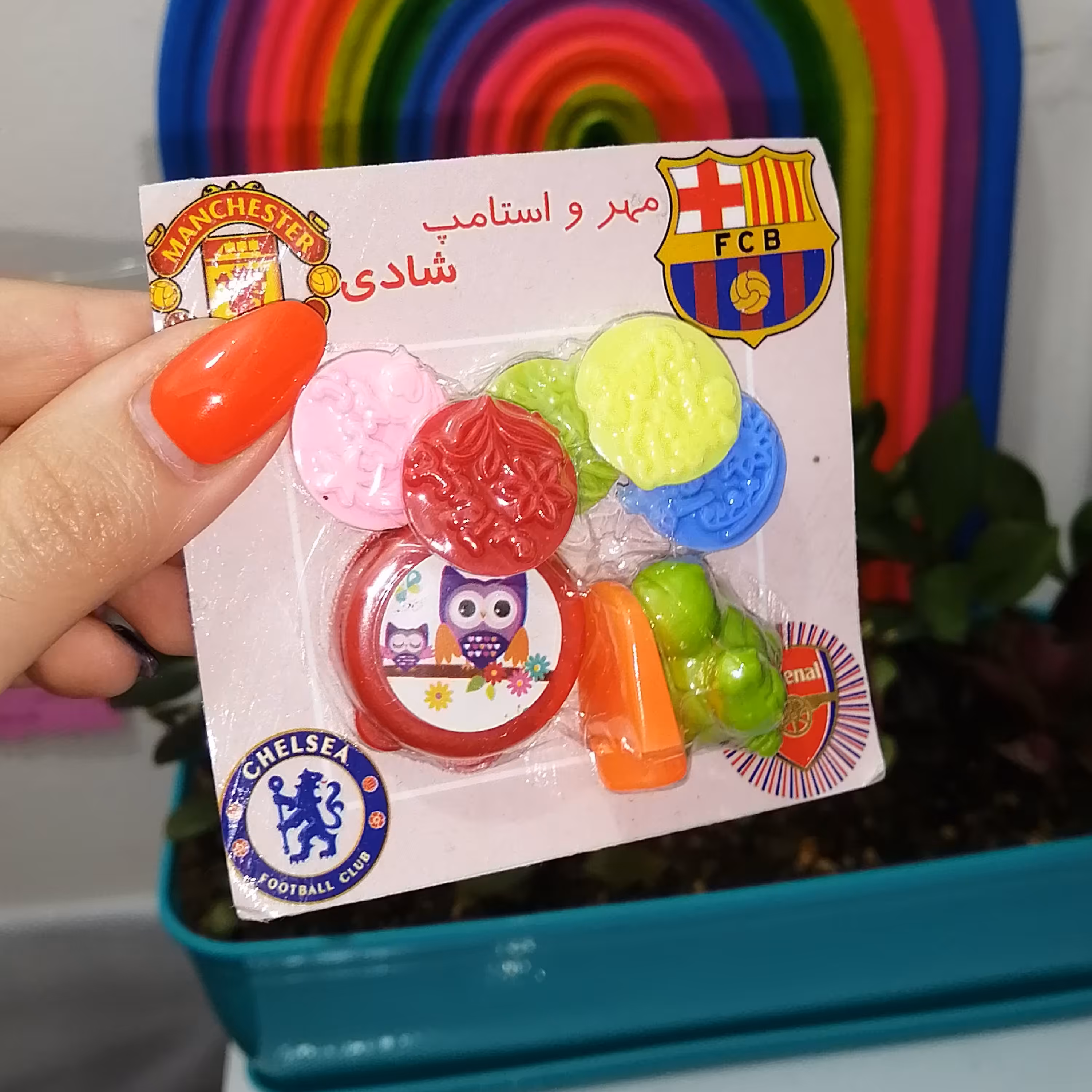 مهر و استامپ جایزه با سرمدادی و تشویقی طرح جغد 