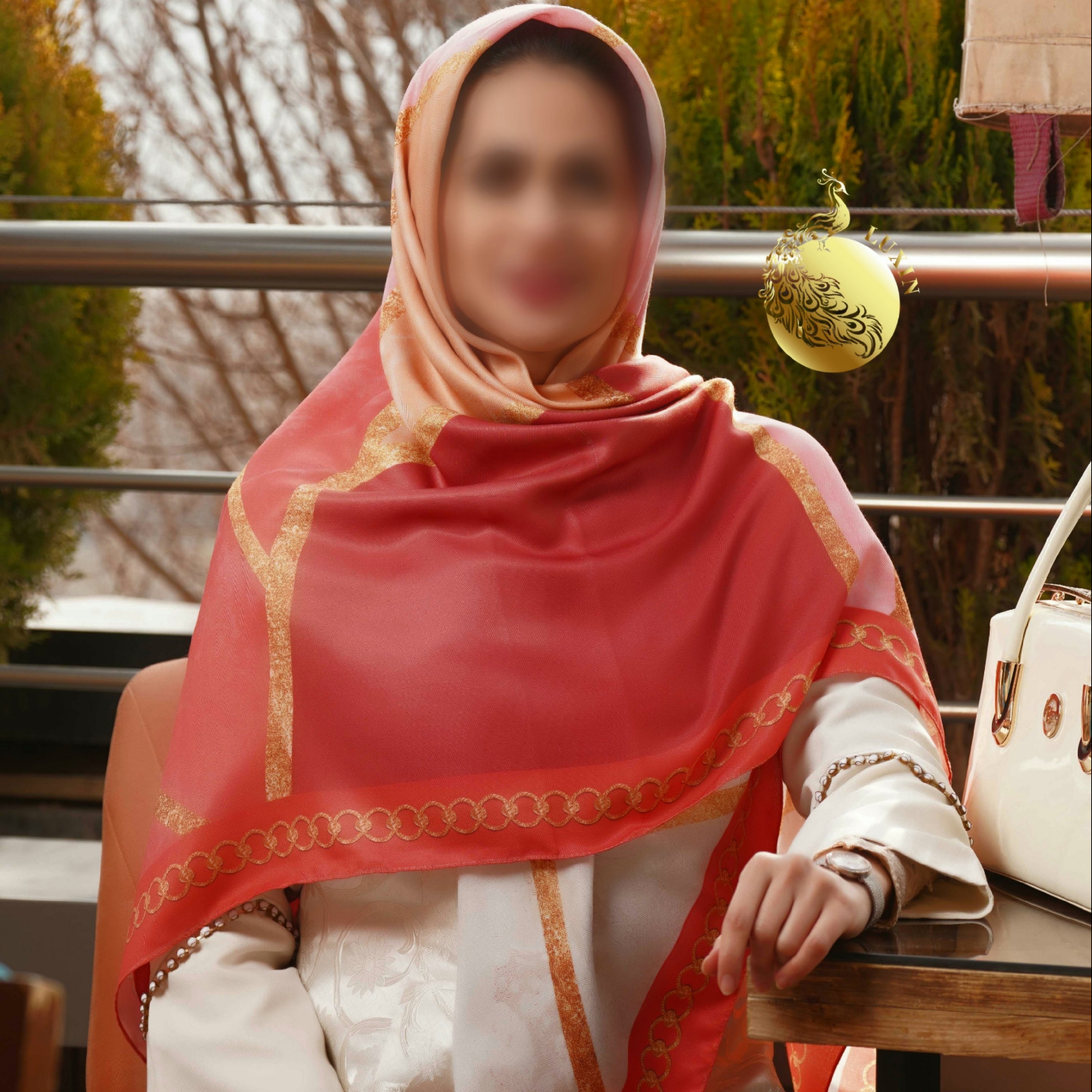 روسری پتینه گلبهی(رنگبندی دارد)