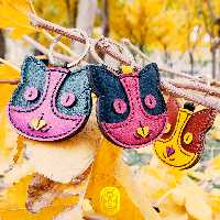 جاسوئیچی  چرمی دستدو ز آلا مدل روباه 