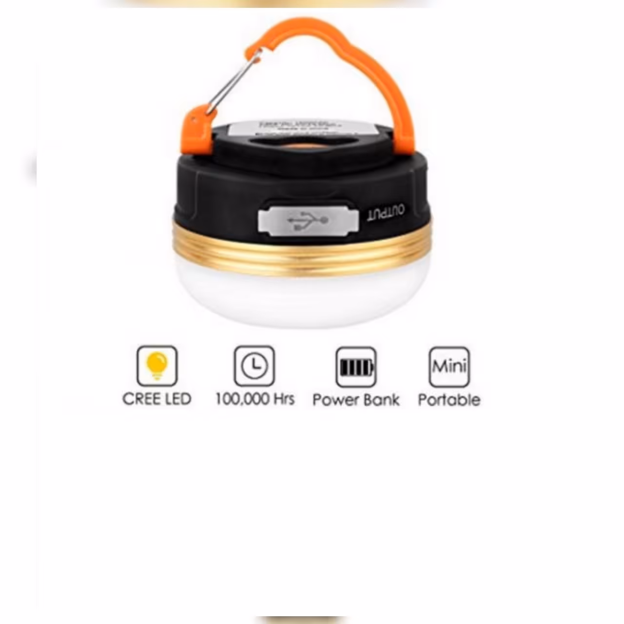چراغ شارژی کمپینگ و کوهنوردی  دارای نور زرد