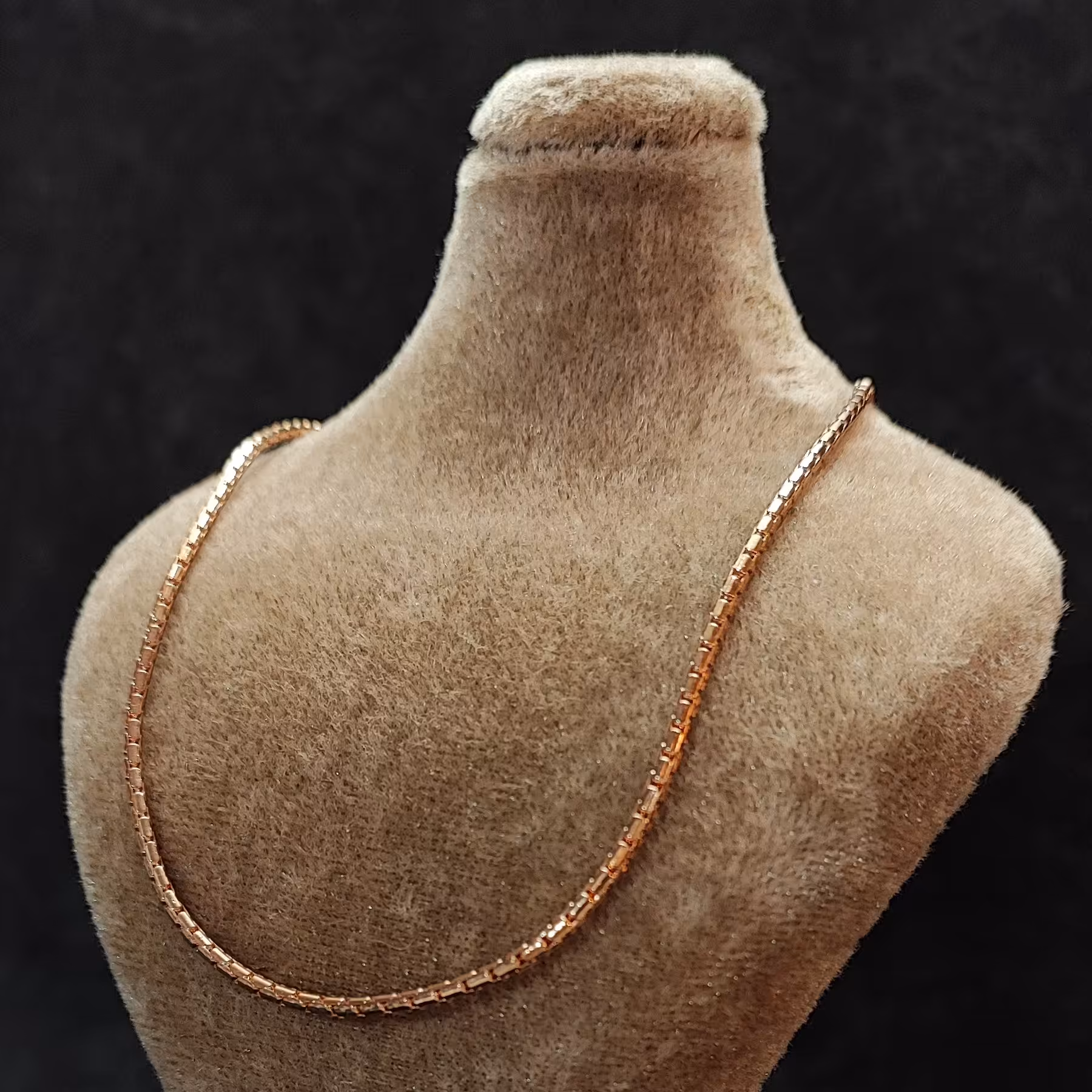 زنجیر ورساچ استیل رنگ رزگلد (مسی)_زنجیر استیل_زنجیر ورساچ