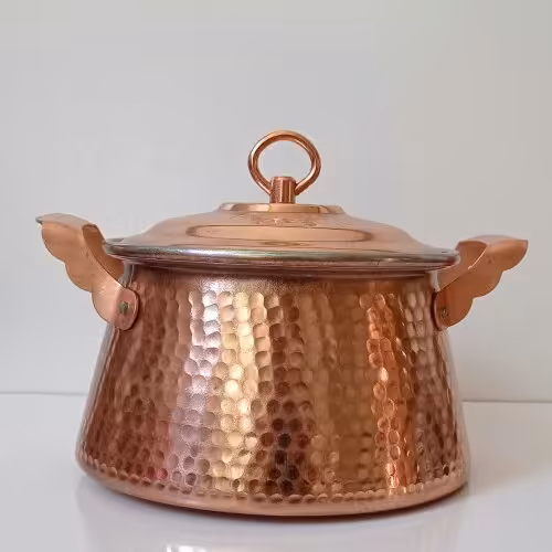 دیگ مسی نانو شده  سایز دو (چهار نفره)