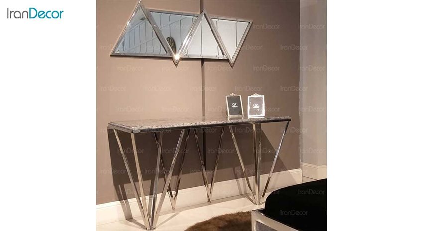 آینه کنسول مدرن سنگی لافت مدل برگامو