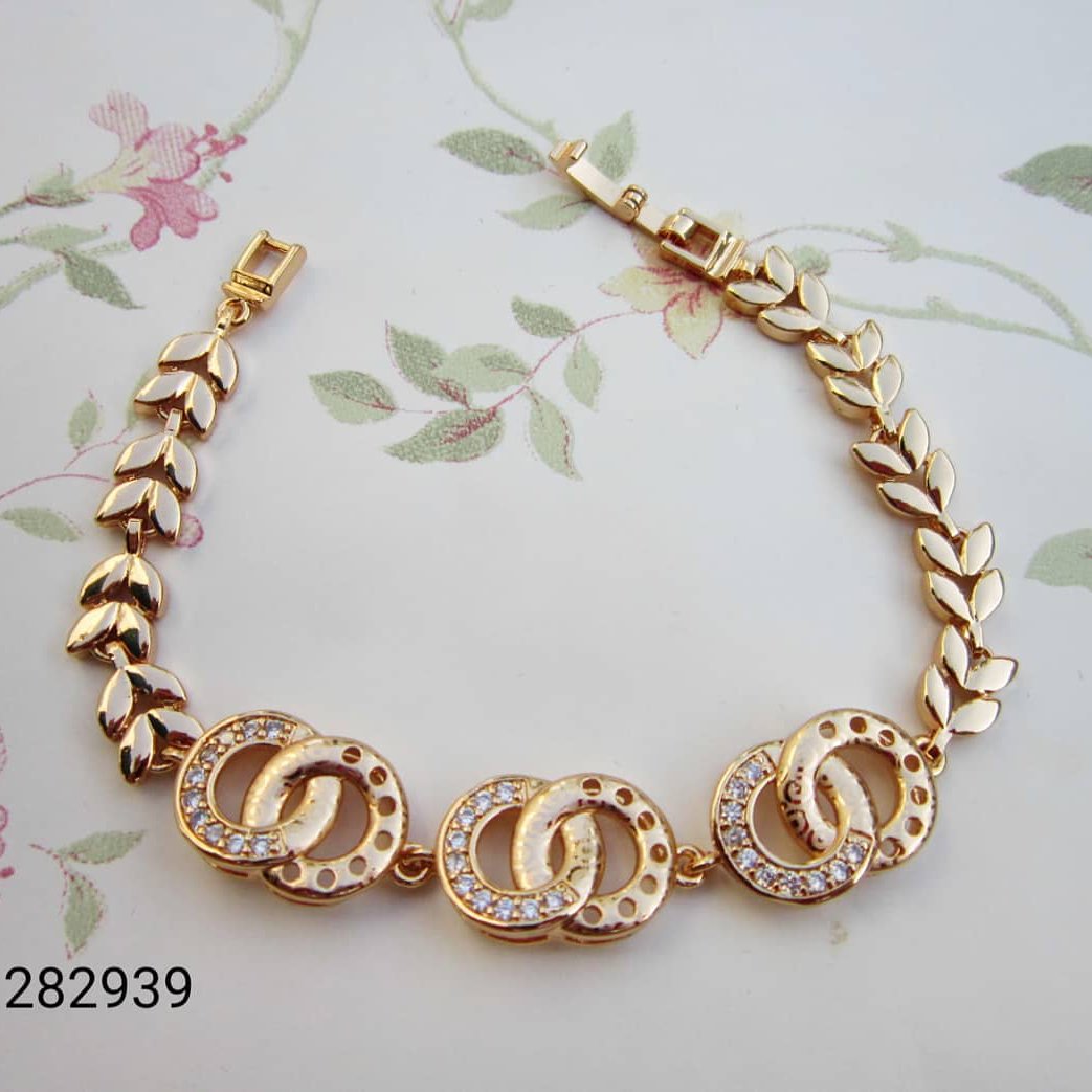 دستبندرنگ ثابت طرح طلاعیار18کیفیت عالی کد24