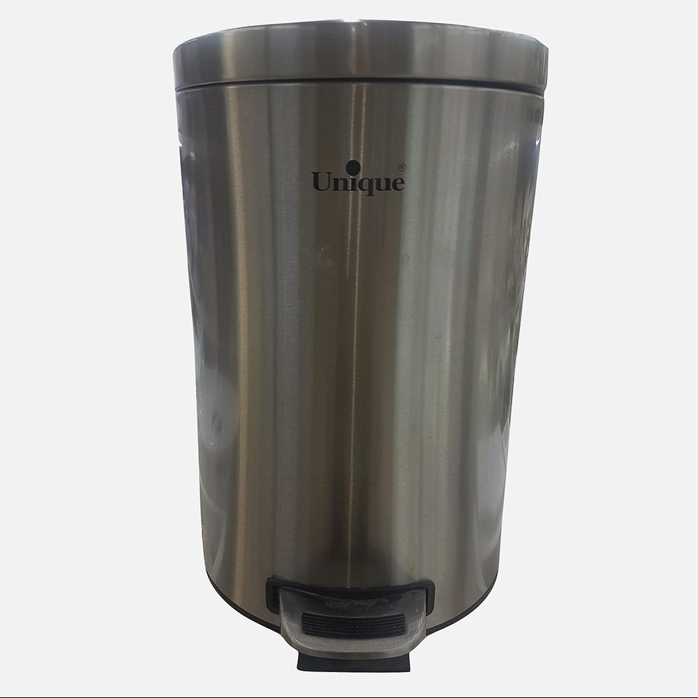 سطل زباله استیل 12 لیتری درب استیل خارجی یونیک UN-4224