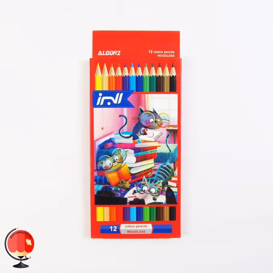 مداد رنگی 12 رنگ البرز طرح موش