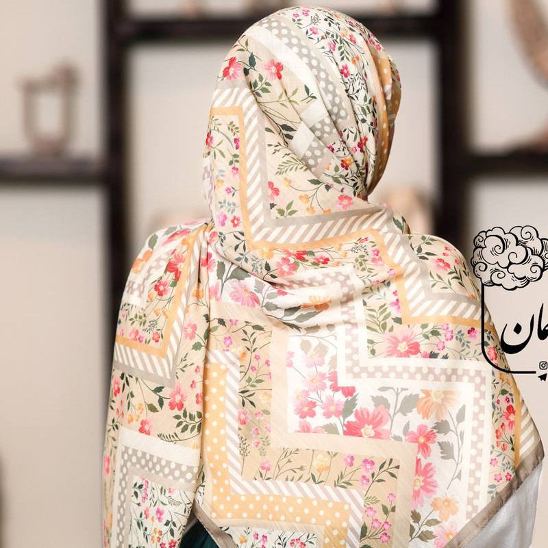روسری نخ وی آی پی قواره دار 140 خنک و زیبا در طرح متنوع 6