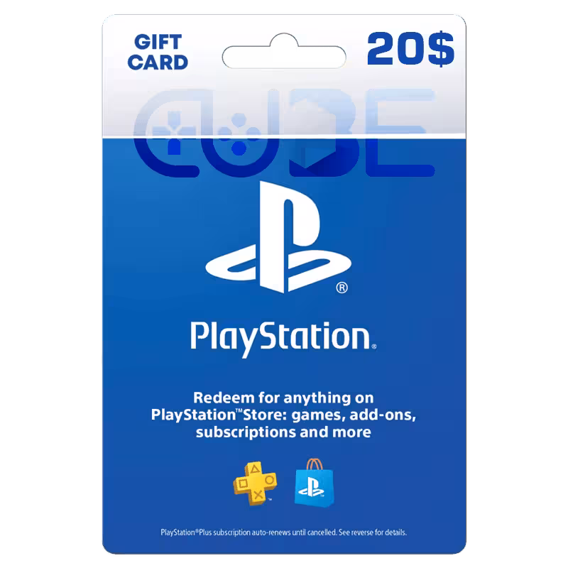 خرید گیفت کارت 20 دلاری پلی استیشن