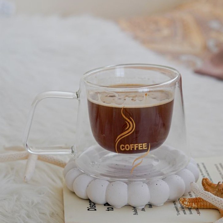 فنجان دوجداره پیرکس ساخت چین مدل کافی بسته یک عددی