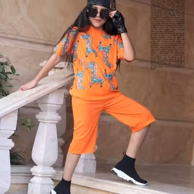 تیشرت شلوارک اسپرت زرافه