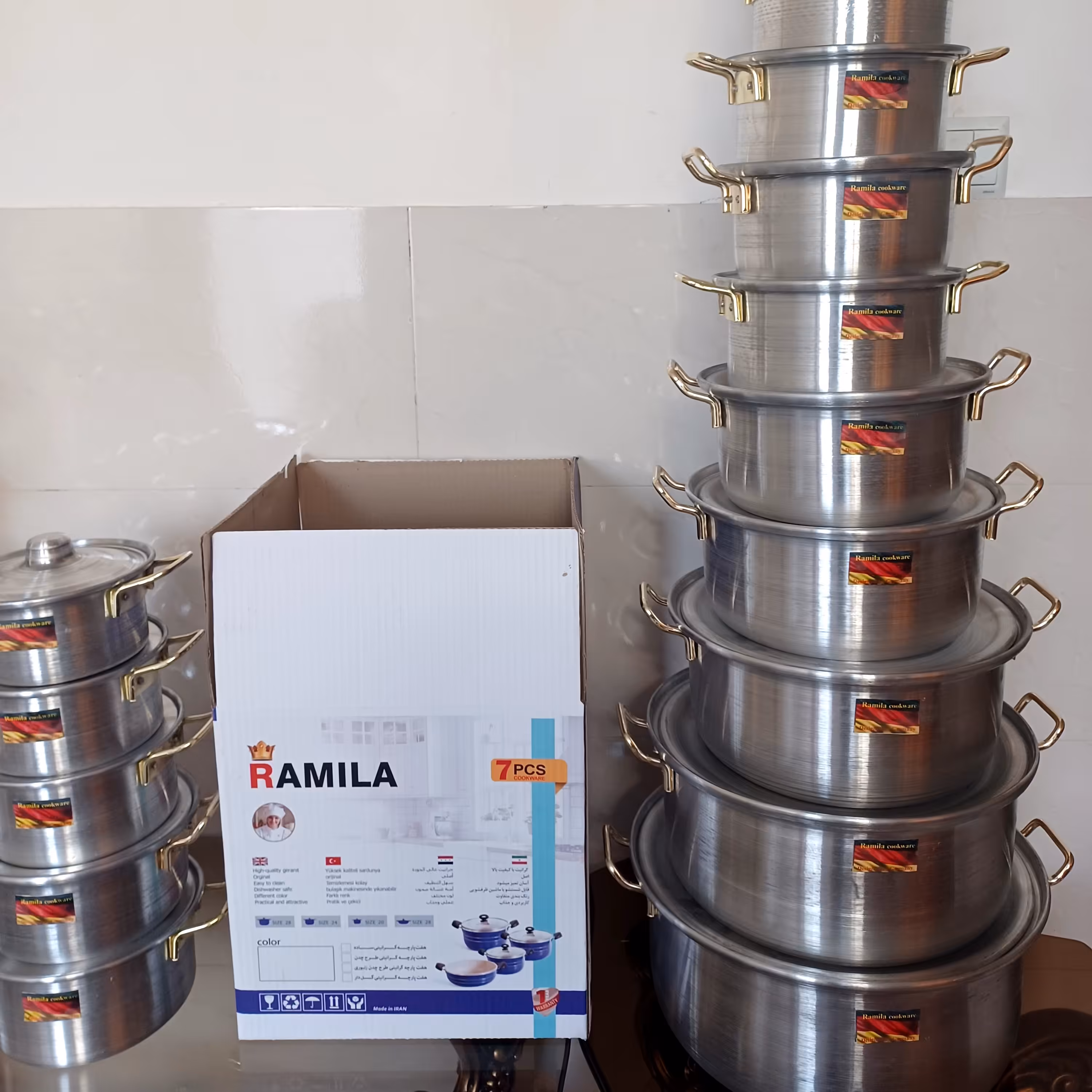 سرویس ده قابلمه روحی - تولیدی قابلمه روحی - aluminium cookware factory