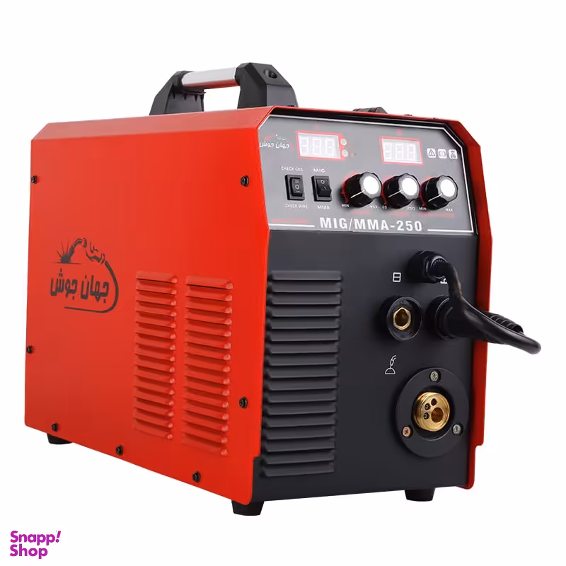 اینورتر جوشکاری 250 آمپر جهان جوش مدل MIG-MMA-250 به همراه مانومتر