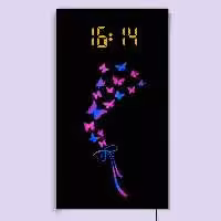 ساعت دیواری لوکس و دکوراتیو دیجیتال چند منظوره (طرح رقص پروانه ها)