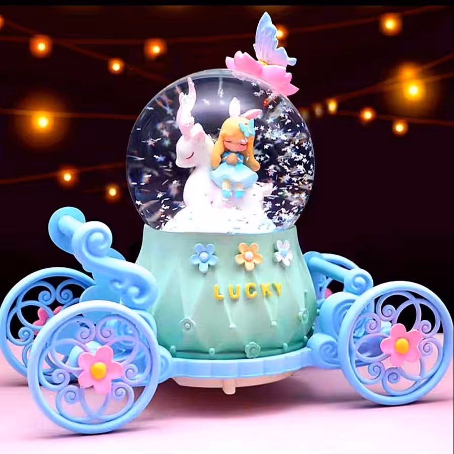 گوی پمپی موزیکال بزرگ طرح کالسکه