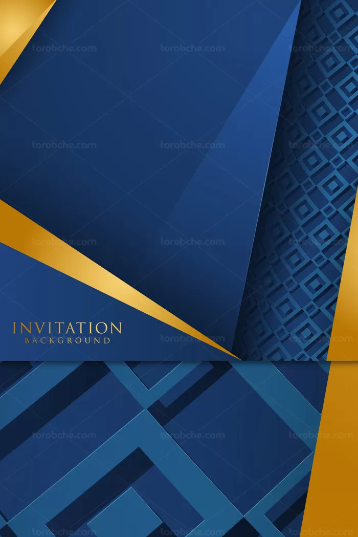 وکتور بکگراند دعوتنامه آبی رنگ لوکس | گرافیک با طعم تربچه
