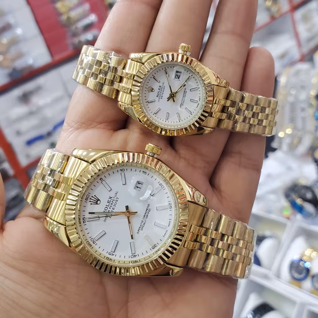 ساعت ست زنانه و مردانه رولکس موتور ژاپن رنگ ثابت و ضد آب3