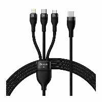 قیمت و خرید کابل تبدیل 15 متری USB-C به USB-C/microUSB/لایتنینگ بیسوس مدل CASS030201 | یاس ارتباط