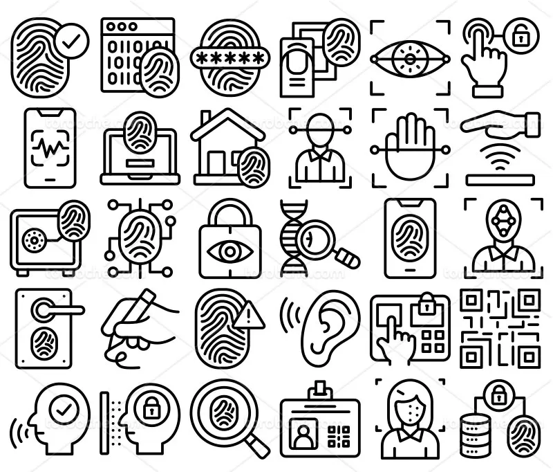 وکتور آیکن های اثر انگشت | گرافیک با طعم تربچه