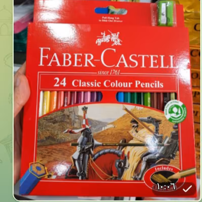 مداد رنگی فابر کاستل 24تایی جعبه مقوایی
