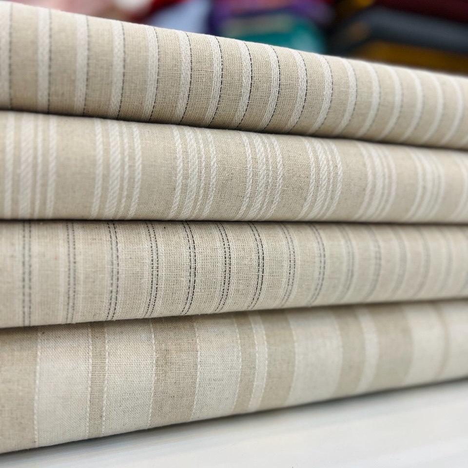 پارچه لینن راه راه