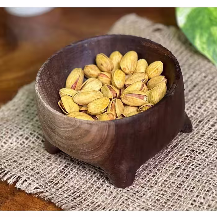 پیاله چوبی پایه دار از چوب گردو