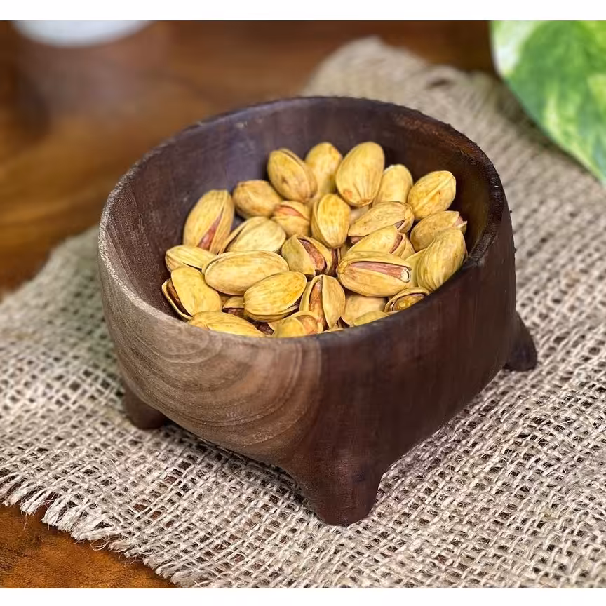پیاله چوبی پایه دار از چوب گردو