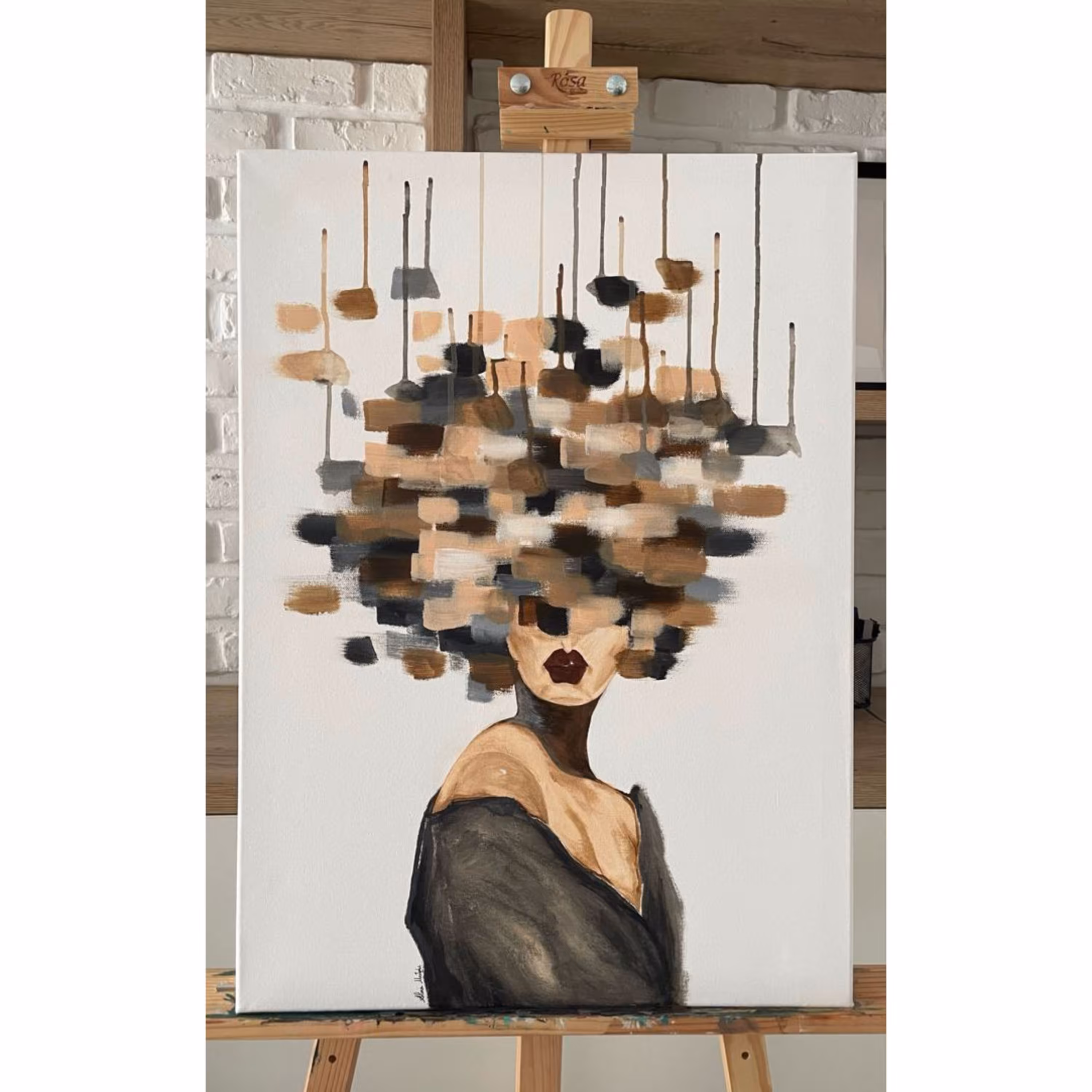 تابلو نقاشی اجرا با رنگ اکرلیک در ابعاد 50 در 70 بوم معمولی 