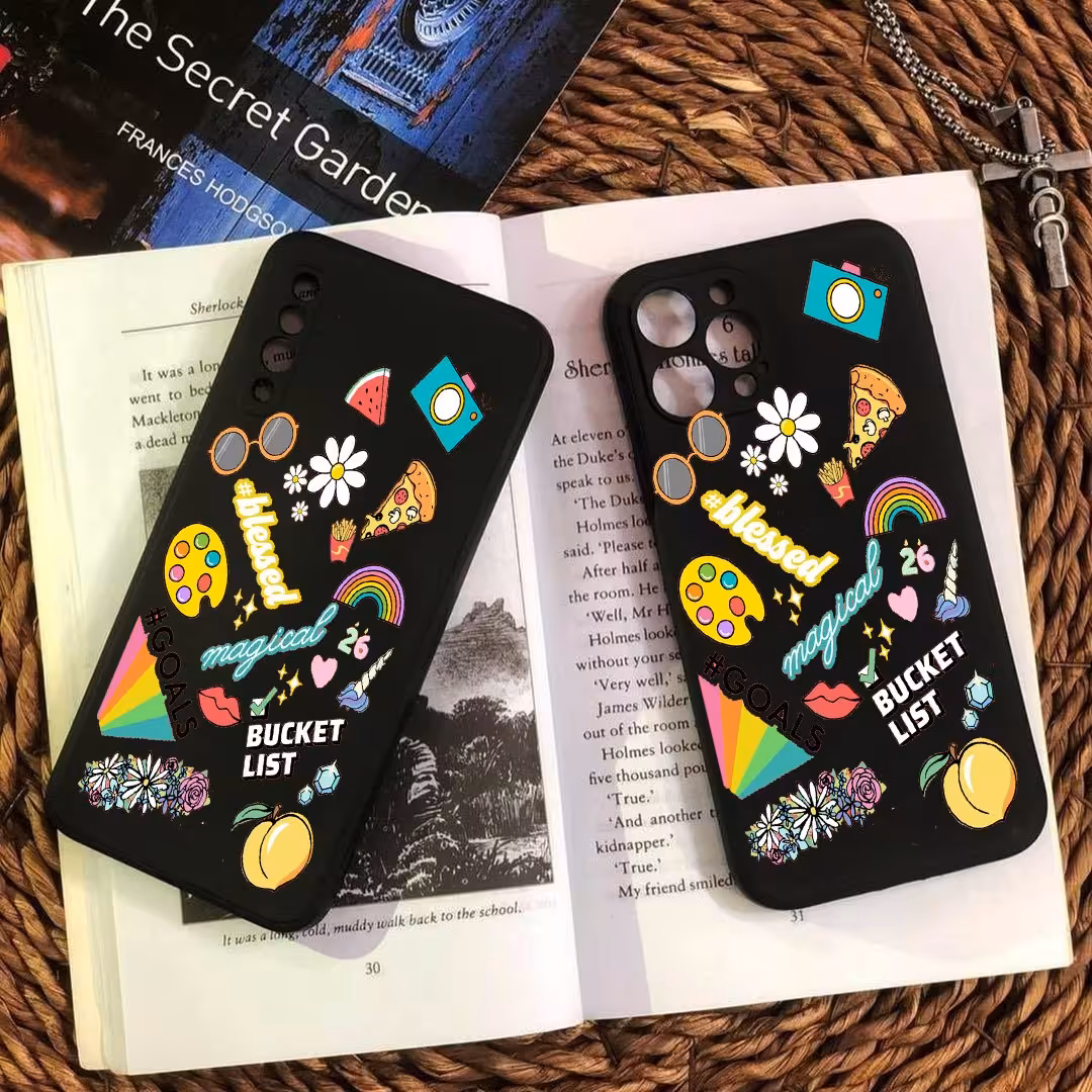 قاب طرحدار موبایل با طرح کد 2344