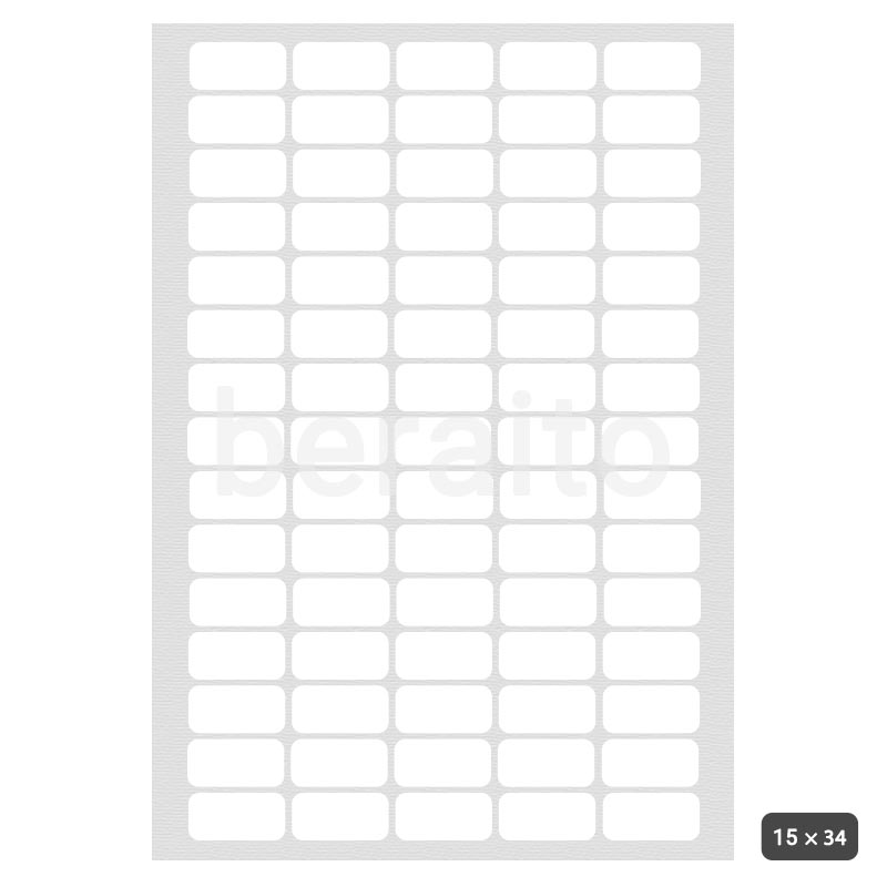 خرید کاغذ پشت چسب دار تیغ خورده سایز 15 × 34 میل بسته 100 عددی