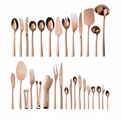 سرویس 158 پارچه ناب استیل مدل فلورانس برنزی