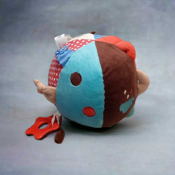 توپ قلقلی فانتزی دارای حلقه و دندان گیر قطر 15 سانتی متر