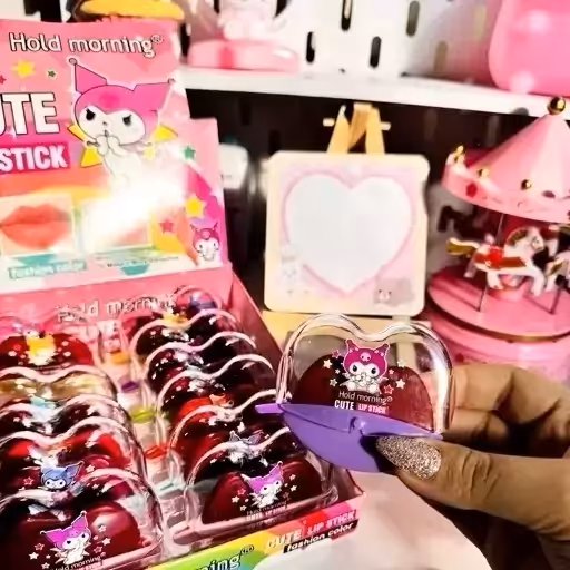 تینت لب جامد کرومی کیتی کیوت فانتزی نرم کننده و آبرسان رایحه پاستیلی رژ لب تینت بالم لب