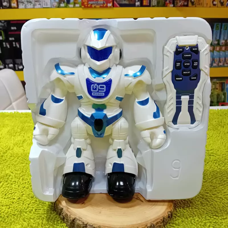 اسباب بازی ربات کنترلی باتری خور موزیکال چراغ دار حرکتی