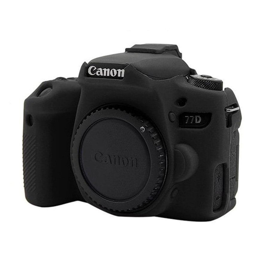 کاور سیلیکونی کانن Silicon cover of Canon camera 77D رنگ مشکی