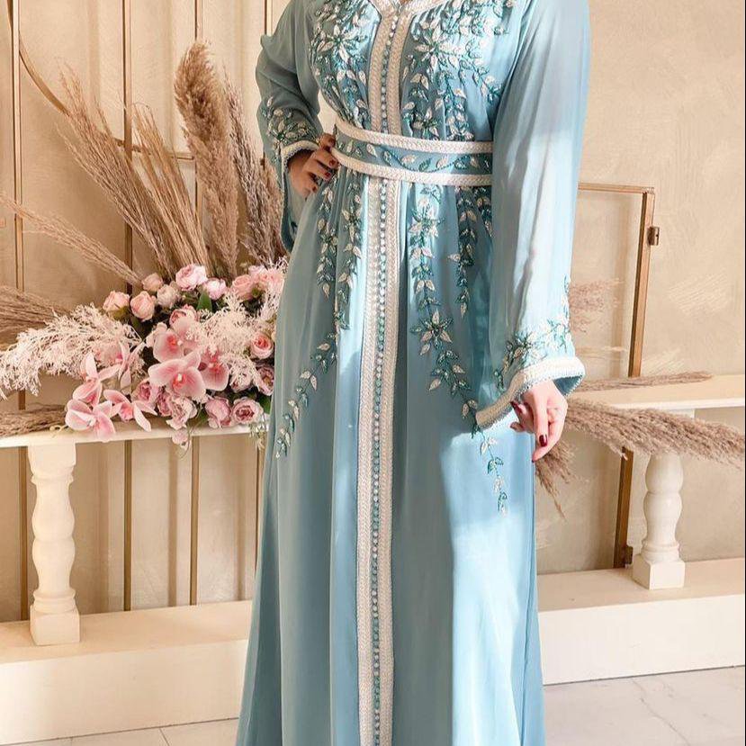 پیراهن مجلسی زنانه با کمربند cn406