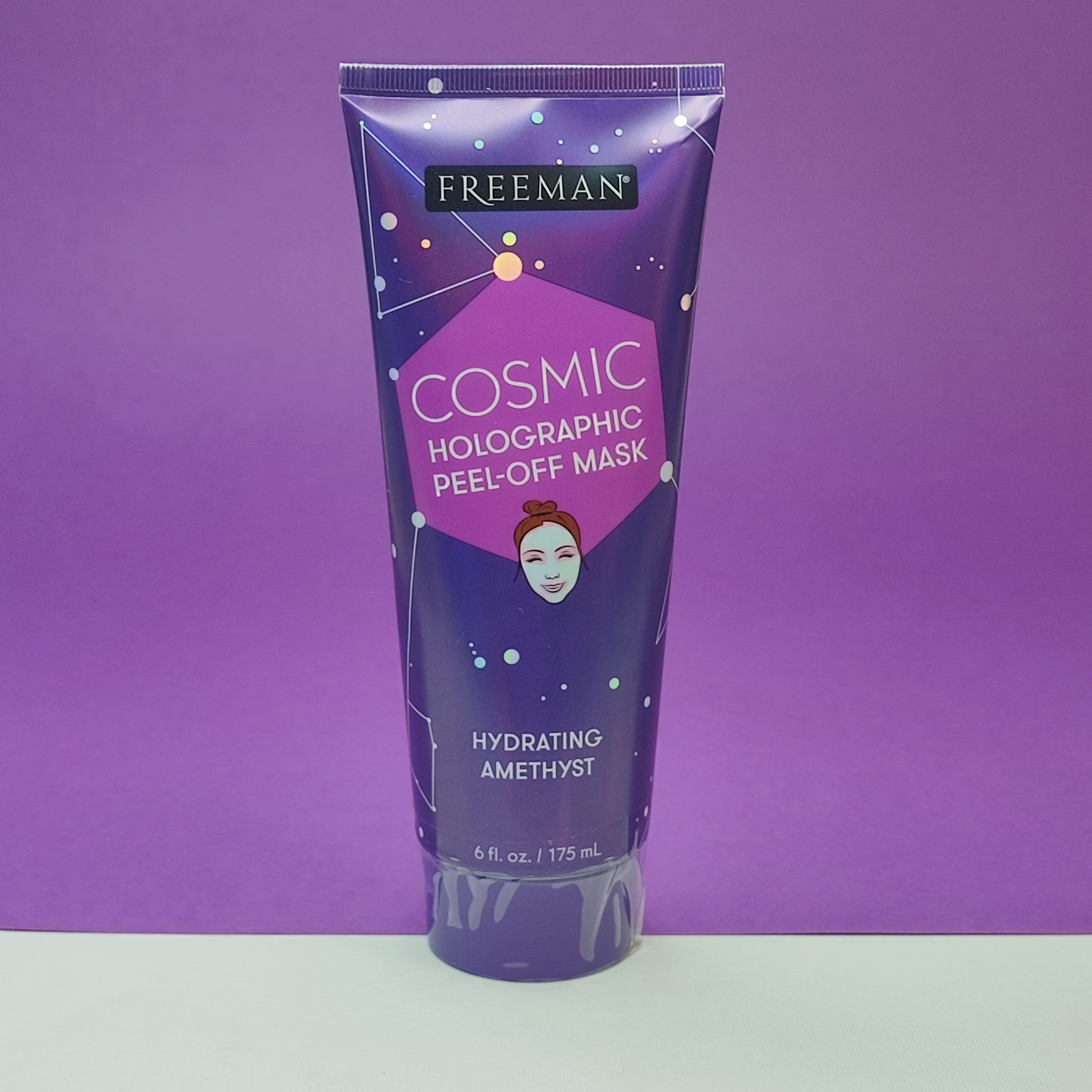 ماسک صورت پیل آف هولوگرافیک آمیتیست کیهانی فریمن 175 میل 