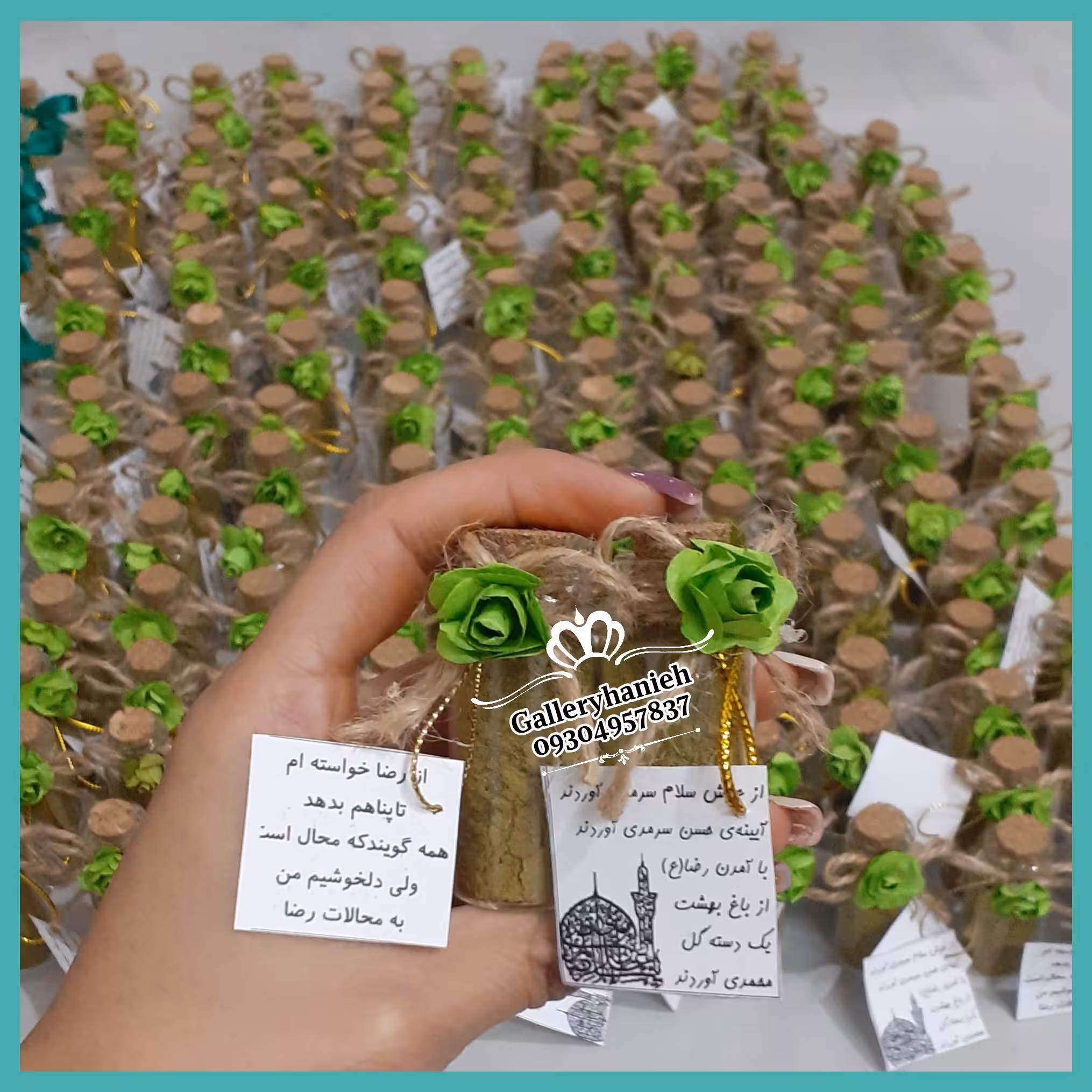 گیفت حنا با پاپیون کنفی و گل مناسب برای تمامی مراسمات و جشن های شما تزیینات و رنگبندی طبق مراسم شما قابل تغییر 