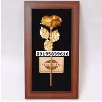 تابلو گل روکش طلا با شناسنامه