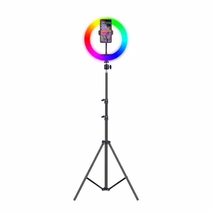 رینگ لایت مدل MJ26-RGB به همراه پایه