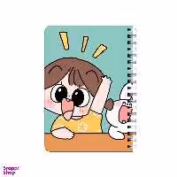 دفترچه یادداشت 80 برگ بامبیلیپ مدل چوبی طرح خرگوش و دختر در مدرسه کد 3908315