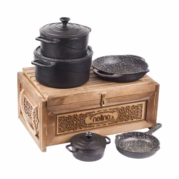 سرویس قابلمه چدنی 8 پارچه نالینو